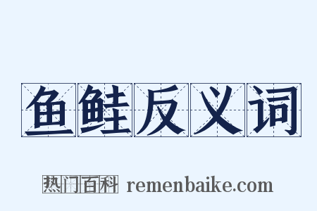 鱼鲑反义词是什么意思的图片